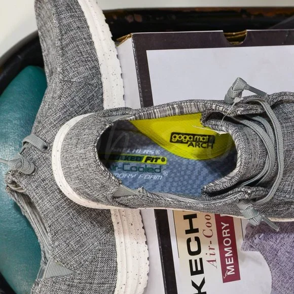 Skechers men slip-on Canvas shoes gray - Picture 10 of 10